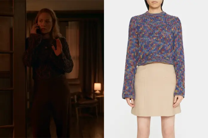 WILL TRENT Angie’s multicolor crop pullover S1E07