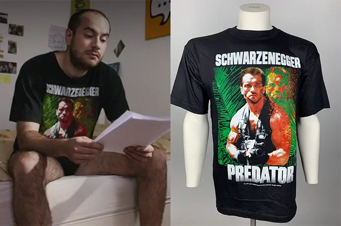 BREF. t-shirt Schwarzenegger narrateur