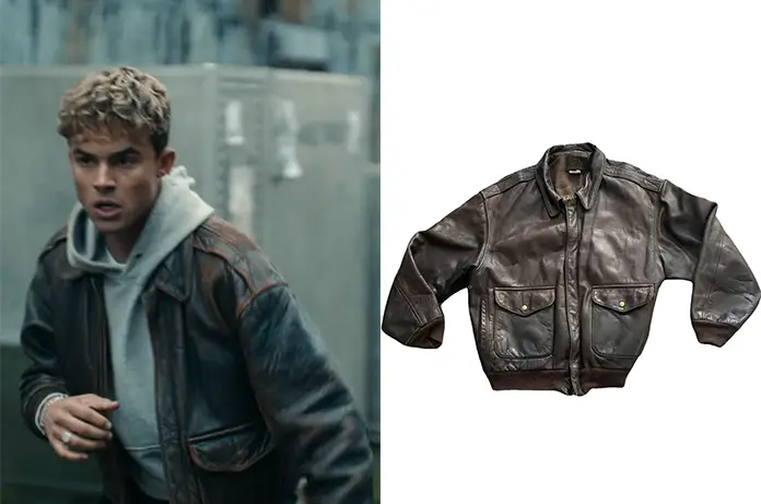 Fault London Nick’s brown leather jacket