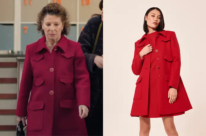 Plus belle encore plus manteau rouge Mirta dans l’épisode